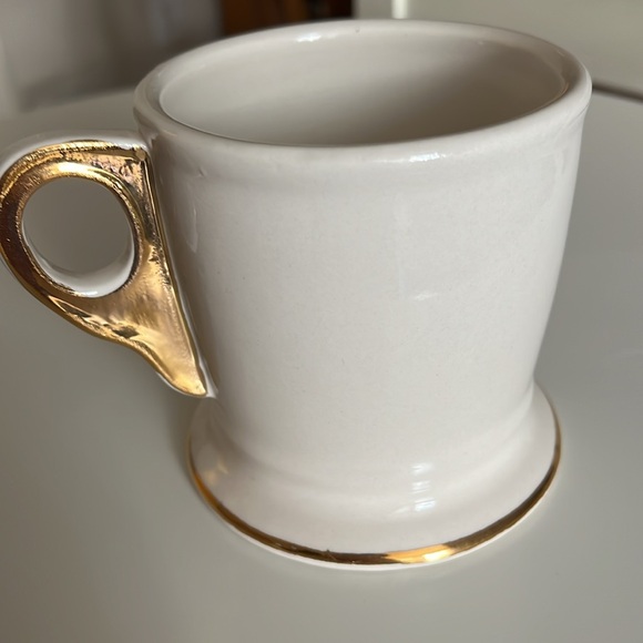 Letter S Mug Gold And Cream Anthropologie Desk top Coffee Tea - Picture 3 of 5